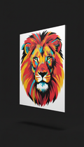 Tiger Portrait With Neon Palette